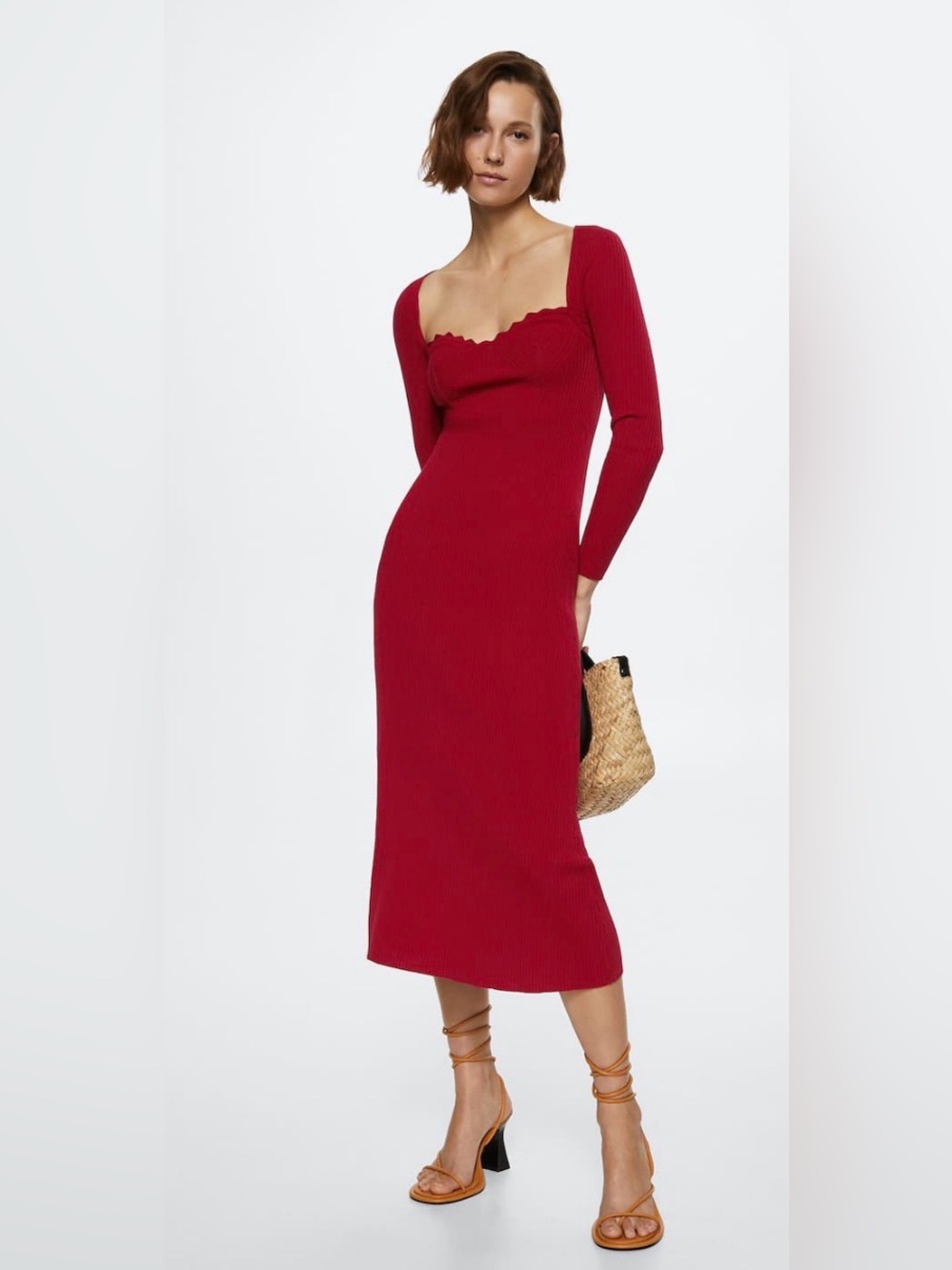 Mango knit longsleeve dress